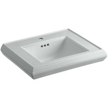 Memoirs Classic 24" Fireclay Pedestal Bathroom Sink with 1 Hole Drilled and Overflow