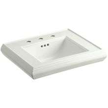 Memoirs Classic 24" Fireclay Pedestal Bathroom Sink with 3 Holes Drilled and Overflow
