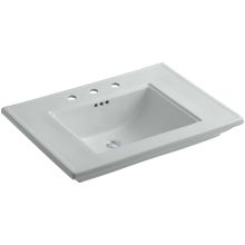 Memoirs Stately 30" Fireclay Pedestal Bathroom Sink with 3 Holes Drilled and Overflow