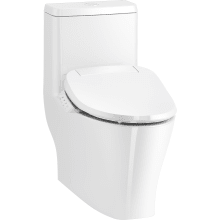 Reach 0.8 / 1.28 GPF Dual Flush One Piece Elongated Toilet with Actuator Flush - Less Seat