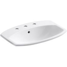 Cimarron 20-3/8" Drop In Bathroom Sink with 3 Holes Drilled and Overflow