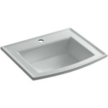 Archer 22-5/8" Drop In Bathroom Sink with 1 Hole Drilled and Overflow