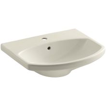Cimarron 21" Pedestal Bathroom Sink with 1 Hole Drilled and Overflow
