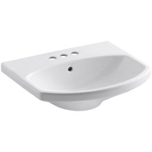 Cimarron 21" Pedestal Bathroom Sink with 3 Holes Drilled and Overflow