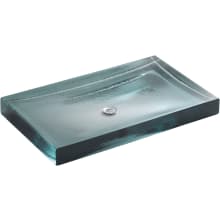 Antilia 28-1/16" Rectangular Glass Vessel Bathroom Sink