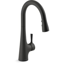 Tempered 1.5 GPM Single Hole Pull Down Kitchen Faucet