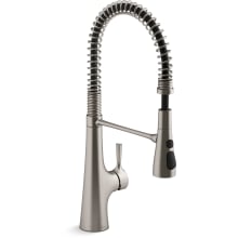 Tempered 1.5 GPM Single Hole Pre-Rinse Pull Down Kitchen Faucet