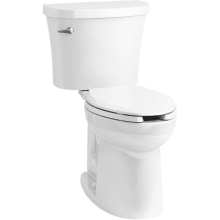 Kingston 1.28 GPF Two-Piece Elongated Chair Height Toilet with Left Hand Lever - Less Toilet Seat