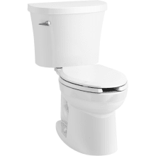 Kingston 1.28 GPF Two-Piece Elongated Toilet with Left Hand Lever - Less Toilet Seat