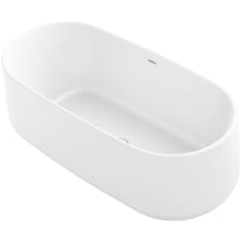 Ceric 65" Free Standing Acrylic Soaking Tub with Center Drain