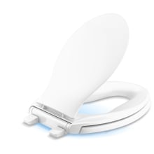 Transitions Elongated Closed-Front Toilet Seat with Integrated Child-Size Seat, Quiet-Close, Grip-Tight Bumpers, and Night Light
