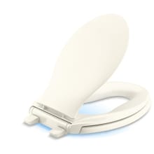 Transitions Elongated Closed-Front Toilet Seat with Integrated Child-Size Seat, Quiet-Close, Grip-Tight Bumpers, and Night Light