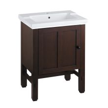 Tresham 24" Free Standing Vanity Set with Wood Cabinet and Single Basin Drop In Sink with 1 Hole Drilled and Overflow