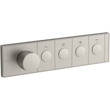 Anthem Four Function Thermostatic Valve Trim Only with Single Knob Handle, Integrated Diverter, and Volume Control - Less Rough In