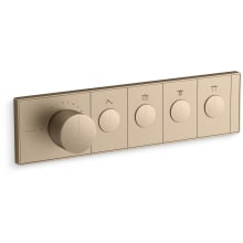Anthem Four Function Thermostatic Valve Trim Only with Single Knob Handle, Integrated Diverter, and Volume Control - Less Rough In