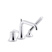 Tone Deck Mounted Roman Tub Filler with Built-In Diverter - Includes Hand Shower