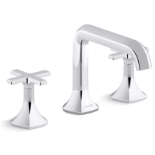 Occasion Double Handle Bathroom Sink Faucet with Straight Spout Design and Cross Handles