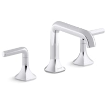 Occasion Double Handle Bathroom Sink Faucet with Straight Spout Design and Lever Handles