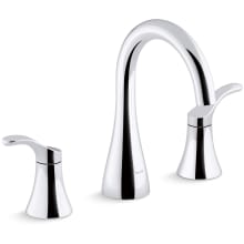 Simplice 0.5 GPM Widespread Bathroom Faucet with Clicker Drain Assembly and UltraGlide Ceramic Disc Valves