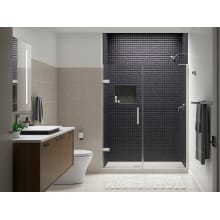 Composed 71-3/4" High x 58" Wide Pivot Frameless Shower Door with Clear Glass