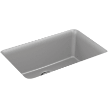 Cairn 27-1/2" Undermount Single Bowl Neoroc Granite Composite Kitchen Sink with Bottom Sink Rack