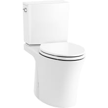 Veil 1.28 GPF Two Piece Elongated Comfort Height Toilet with Left Hand Lever, Revolution 360 Flush, AquaPiston Canister, and ReadyLock Installation