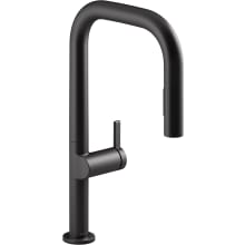 Components 1.5 GPM Single Hole Pull Down Kitchen Faucet with Angled High-Arch Spout, DockNetik, ProMotion, and MasterClean Sprayhead Technologies