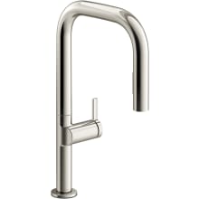 Components 1.5 GPM Single Hole Pull Down Kitchen Faucet with Angled High-Arch Spout, DockNetik, ProMotion, and MasterClean Sprayhead Technologies
