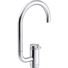Components 1.5 GPM Single Hole Bar Faucet with Extended Reach High-Arch Swivel Spout and Two Function Aerator with SoftRinse Spray