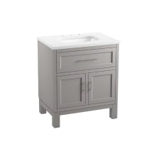 Quo 30" Bathroom Vanity Cabinet with Sink and Quartz Top