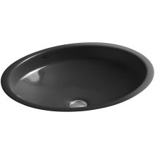 Canvas 19.44" Undermount Enameled Cast Iron Sink with Overflow