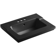 Tresham 25 7/16" Drop In Vitreous China Vanity Top Only with 4" Centers and Center Drain