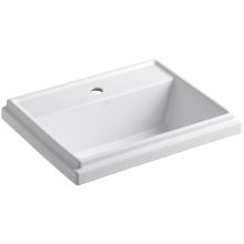 Tresham 20" Drop In Bathroom Sink with 1 Hole Drilled and Overflow