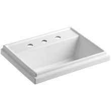 Tresham 20" Drop In Bathroom Sink with 3 Holes Drilled and Overflow