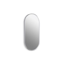 Essential 36" x 18" Transitional Oval Metal Framed Bathroom Wall Mirror