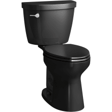 Cimarron 1.28 GPF Two Piece Elongated Chair Height Toilet with Left Hand Lever - Less Seat