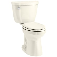 Cimarron 1.28 GPF Two Piece Elongated Chair Height Toilet with Continuous Clean and Revolution 360 Flushing Technologies and Left Hand Lever - Less Seat