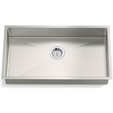 Strive 32" Undermount Single Basin Stainless Steel Kitchen Sink with Basin Rack