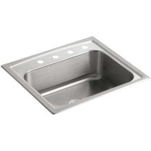 Toccata 25" Single Basin Top-Mount 18-Gauge Stainless Steel Kitchen Sink with SilentShield