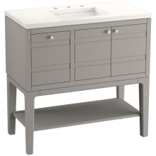Helst 36" Free Standing Single Basin Vanity Set with Cabinet, and Quartz Vanity Top