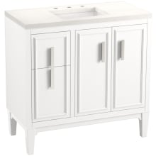 Southerk 36" Free Standing Single Basin Vanity Set with Cabinet, and Quartz Vanity Top