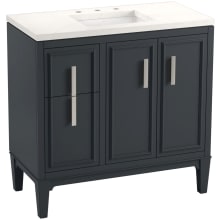 Southerk 36" Free Standing Single Basin Vanity Set with Cabinet and Quartz Vanity Top