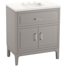 Seer 30" Free Standing Single Basin Vanity Set with Cabinet, and Quartz Vanity Top