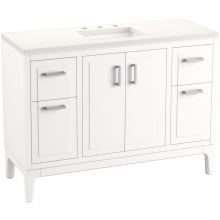 Seer 48" Free Standing Single Basin Vanity Set with Cabinet, and Quartz Vanity Top