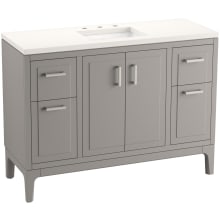 Seer 48" Free Standing Single Basin Vanity Set with Cabinet, and Quartz Vanity Top