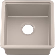 Billings 17-1/2" Undermount Single Basin Stone Composite Bar Sink with Basin Rack