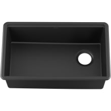 Billings 29-1/2" Undermount Single Basin Stone Composite Kitchen Sink with Basin Rack
