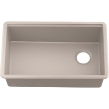 Billings 29-1/2" Undermount Single Basin Stone Composite Kitchen Sink with Basin Rack