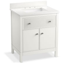 Malin by Studio McGee 31" Free Standing Single Basin Vanity Set with Cabinet and Quartz Vanity Top