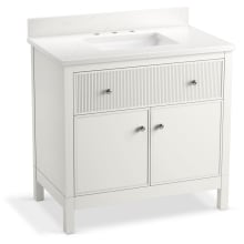 Malin by Studio McGee 37" Free Standing Single Basin Vanity Set with Cabinet and Quartz Vanity Top